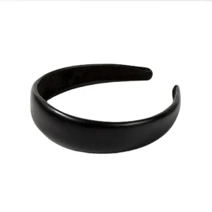 Fashion Padded PU Leather Headbands for Women Solid Bow Knot Wide Bezel Hairbands Girls Hair Hoop Hairband Hair Accessories Gift