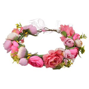 Bohemian floral hairband bride photo shoot bride hair accessories